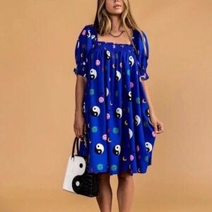 Dressed in LALA Blue Yin Yang Mini Dress